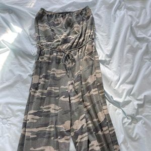 Strapless cami jumpsuit